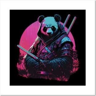 Samurai panda Posters and Art